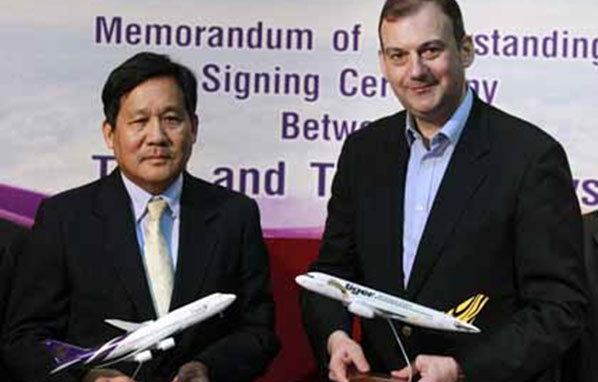 Thai Airways’ President Piyasvasti Amranand and Tiger’s President and CEO Tony Davis agreed an MoU for setting up Thai Tiger Airways last August. Hopefully Tiger can eventually shake-off its woes caused by its Australian grounding and continue expanding through joint-venture – the only vehicle for growth in regulated Asian markets.