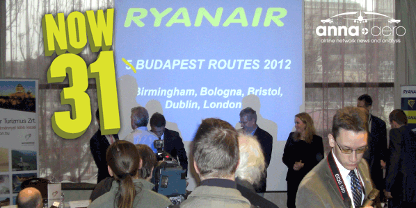 Ryanair Budapest Routes 2012