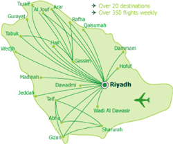 Map: Riyadh routes