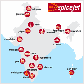 Map: Spicejet Map