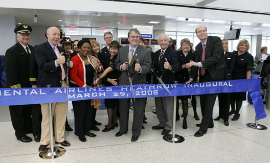 Image: Continental Airlines celebrates its new service to London Heathrow