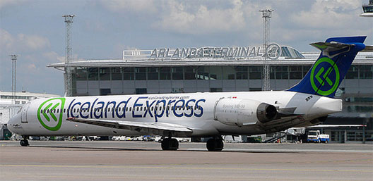 Image: Iceland express plane at Stockholm Arlanda