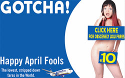 Image: Ryanair april fools ad