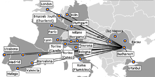 Map: Bucharest routes
