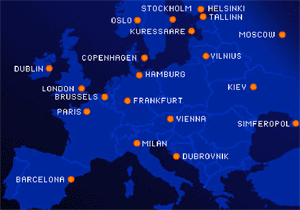 Map: Europe Airports
