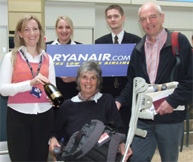 Image: The first lucky passengers on Ryanair Birmingham-Marseille service in May