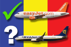 Image: Easyjet on greenlight with question mark against ryanair