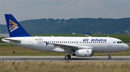 Image: Air Astana plane on runway