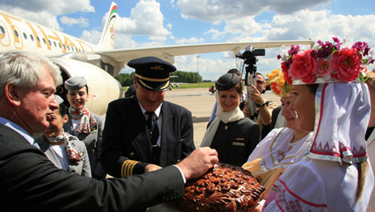 Image: Etihad Airways launched a twice-weekly service to Minsk