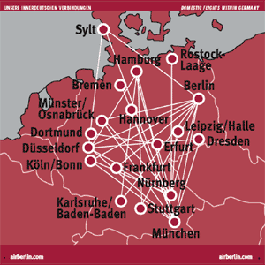 Map: Germany routes