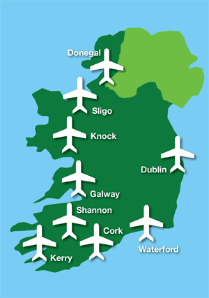 Map: Ireland Airports