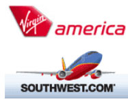 Logos: Virgin America and Southwest