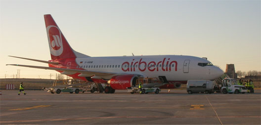 Image: airberlin at Ciudad Real the new Spanish airport around 100 kilometres south of Madrid