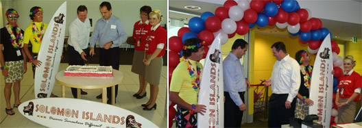 Image: Official opening Pacific Blue’s new service to the Solomon Islands