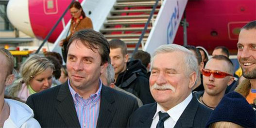 Image: Wizz Air CEO Jozsef Varadi with Gdansk’s most famous son Lech Walesa.