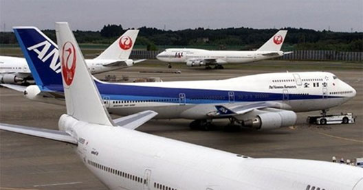 Image: There’s a lot of 747s at Narita.