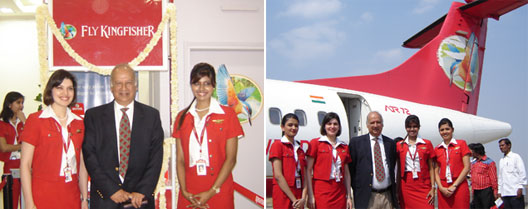 Image: Kingfisher Airlines launch of new Sholapur-Mumbai services on February 10 2009
