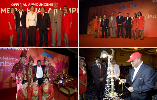 Image: Airsia’s launch of daily flights from Kuala Lumpur to Colombo