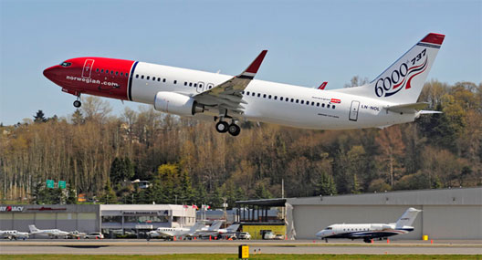 Image: Norwegian took delivery of the 6000th 737 – a 737-800 – in April