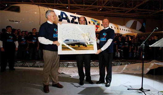 Image: Azul delivery of the first Embraer 195 last December