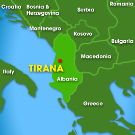 Map: Albania