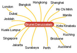 15 destinations non-stop from Brunei
