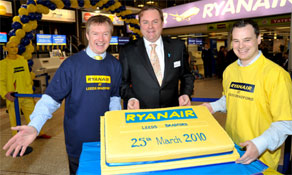 Ryanair launches 14 new routes from Leeds/Bradford; several will compete head-to-head with Jet2.com