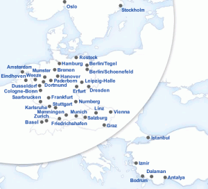 SunExpress Route Map