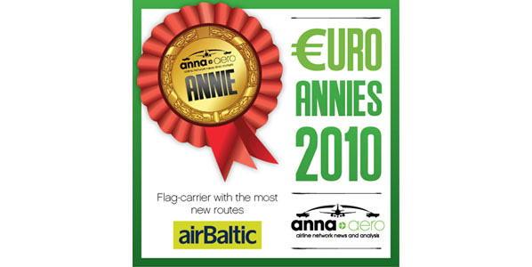 airBaltic wins “Flag Carrier with Most New Routes” award