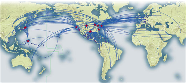 United/Continental Network Map