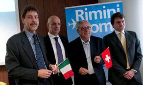 Rimini benefits from new scheduled services including Rome; Russian charter flights account for significant traffic