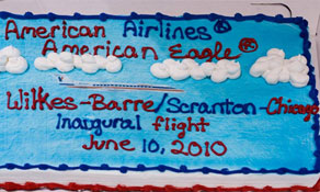 Wilkes-Barre/Scranton airport welcomes American Airlines; 85% of passengers connecting via major hubs to/from AVP