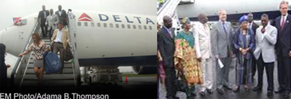 Delta’s first flight to Monrovia arrived in the Liberian capital