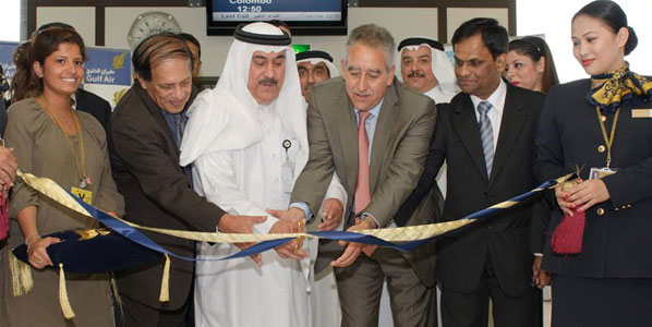 Gulf Air’s new five-weekly flights from Bahrain to Colombo reinstate services on the route after SriLankan Airlines dropped its flights only the previous month. The first flight was seen off by executives from Bahrain Civil Aviation Authority, Bahrain Airport Company and Gulf Air, including the airline’s CEO Samer Majali.