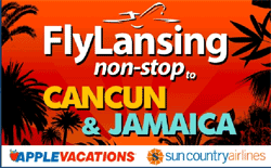 FlyLansing non-stop to Cancun & Jamaica