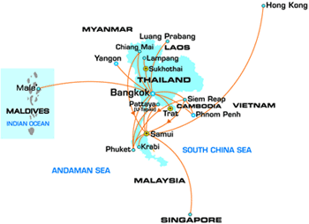 Thailand route map