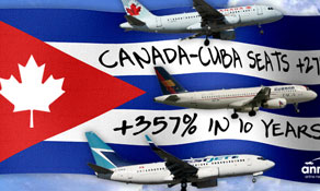 Canada-Cuba traffic +27% this year; explosive growth last decade