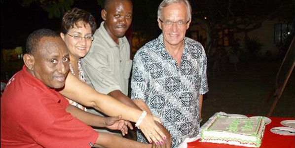 The Malindi route was celebrated with a cake