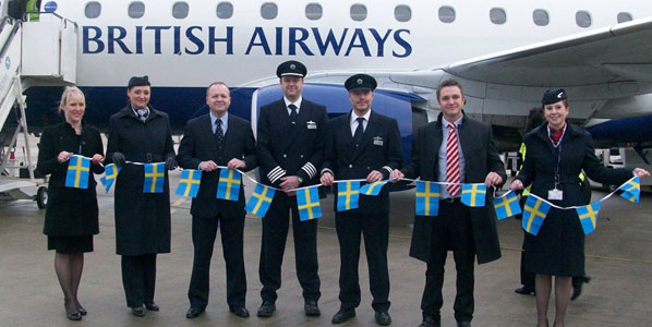 Celebrating the new route from London City to Stockholm Arlanda 