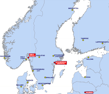 Ryanair route map