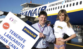 Canary Islands traffic up 4.4% in 2010; Ryanair now basing aircraft there and leading foreign carrier at three airports