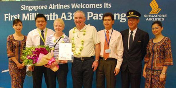 Singapore Airlines’ millionth A380 passenger