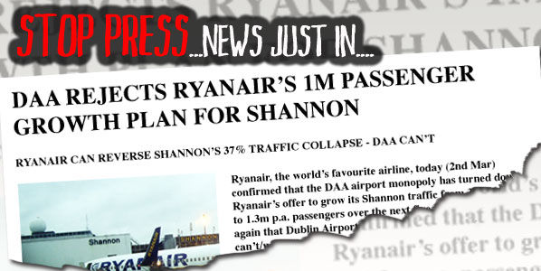 Ryanair and DAA in high-profile 'talks' about Shannon’s future; anna.aero presents some unbiased analysis