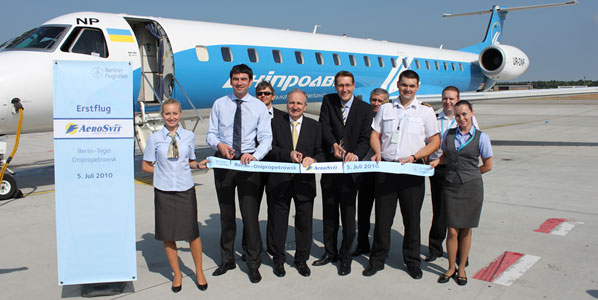 AeroSvit increased its passenger numbers the most in 2010 out of AEA’s members. A route contributing to the 35% growth is the airline’s daily service between Dnepropetrovsk and Berlin Tegel, which launched in July last year.