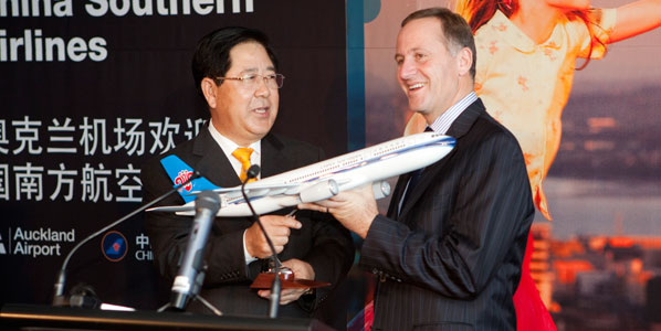Chinese SkyTeam airline China Southern began serving New Zealand’s largest airport Auckland with three weekly flights from Guangzhou