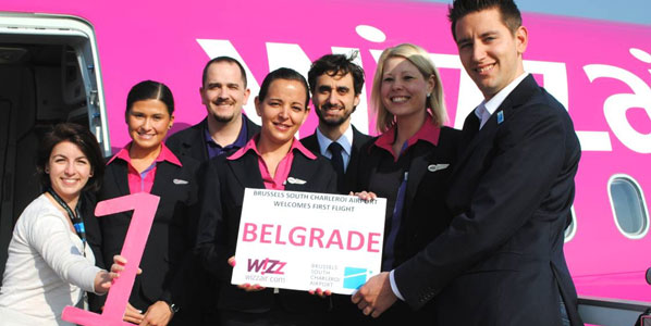 Brussels Charleroi was one of five airports welcoming Wizz Air from Belgrade