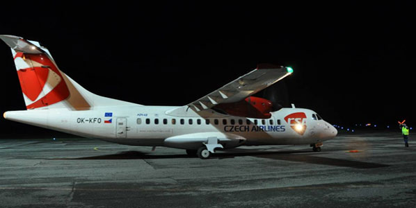 CSA Czech Airlines arrived in Poprad-Tatry with its ATR42, connecting the Slovakian airport with its Prague hub.