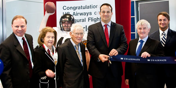 Cutting the ribbon in Dublin for US Airways’ new route from Charlotte