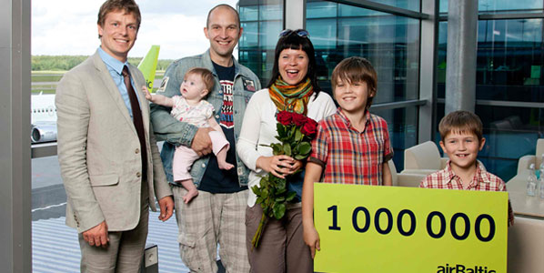 airBaltic celebrated reaching one million flights sold on its website