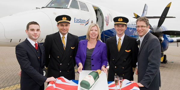 Eastern Airways Cake to celebrate new route from Southampton to Dijon